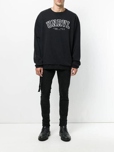 Shop Ben Taverniti Unravel Project Logo Sweatshirt In Black