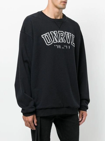 Shop Ben Taverniti Unravel Project Logo Sweatshirt In Black