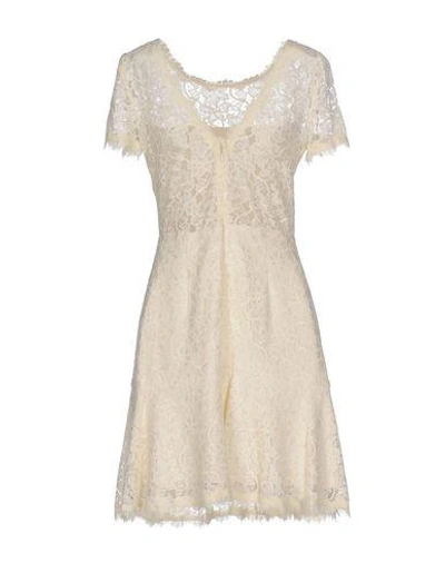 Shop Diane Von Furstenberg Short Dresses In Beige