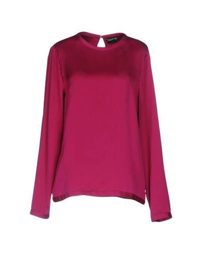 Shop Tom Ford Blouses In Garnet