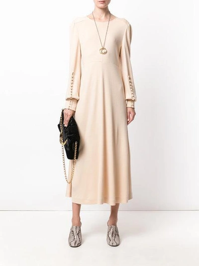 Shop Chloé Long Sleeved Midi Dress