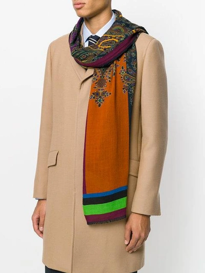 Shop Etro Printed Scarf - Multicolour