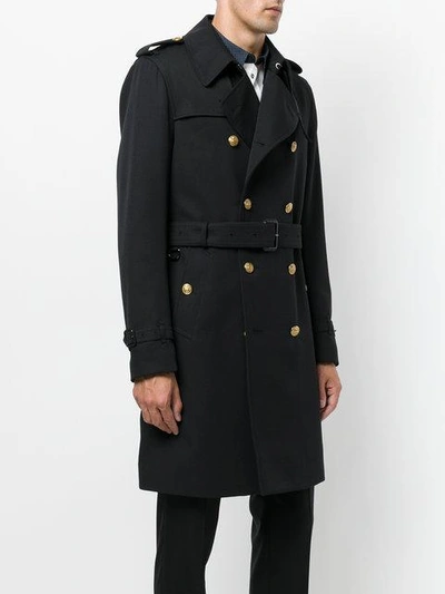 Shop Dolce & Gabbana Double Breasted Coat - Black