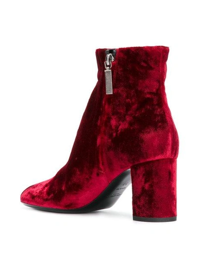 Shop Saint Laurent Babies 90 Ankle Boots - Red