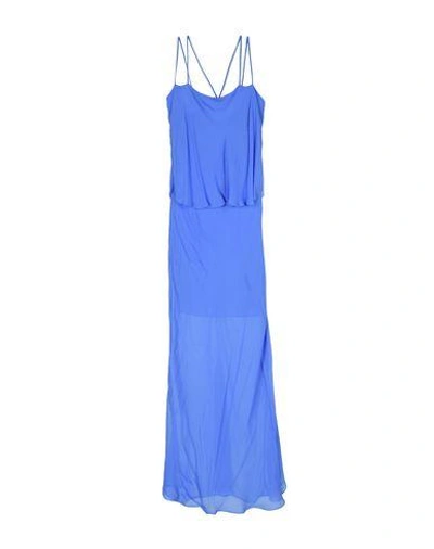 Pinko Long Dress In Pastel Blue