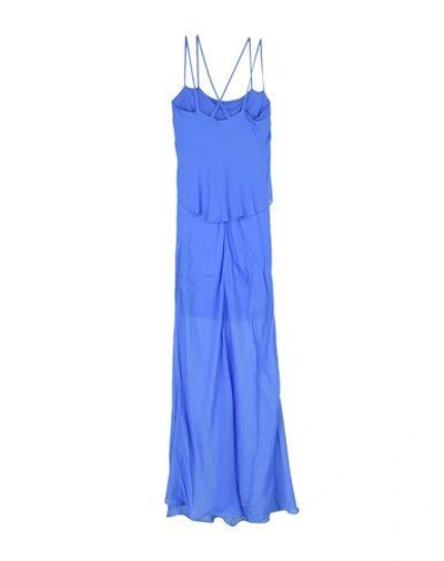 Shop Pinko Long Dress In Pastel Blue