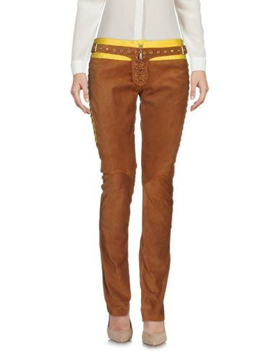 Shop Just Cavalli Casual Pants In Brown