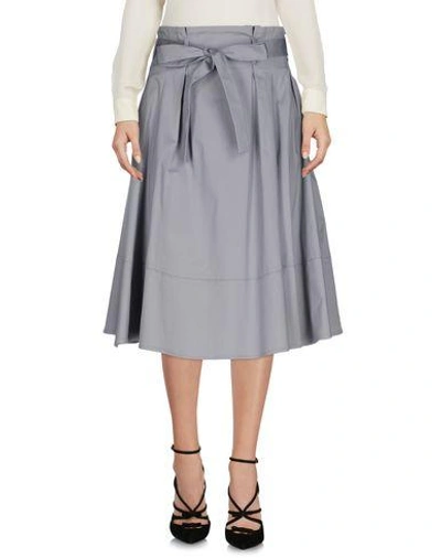 Shop Philipp Plein Knee Length Skirts In Grey