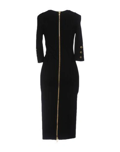 Shop Pierre Balmain 3/4 Length Dresses In Black