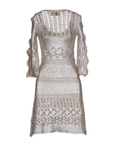 Shop Philipp Plein Short Dress In Silver
