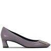 Roger Vivier Belle Vivier Trompette Pumps In Patent Leather In Violet