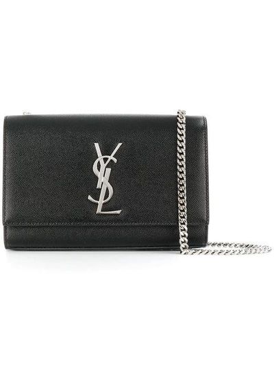 Shop Saint Laurent Kate Shoulder Bag In Black