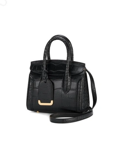 Alexander Mcqueen Black Heroine 30 Tote Bag In Black