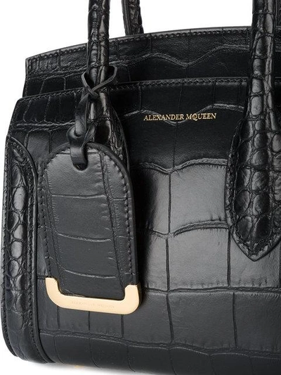 Alexander Mcqueen Black Heroine 30 Tote Bag In Black