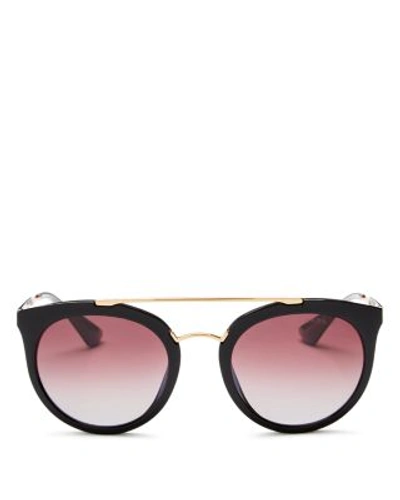 Prada Women's Polarized Round Sunglasses, 52mm In Violet