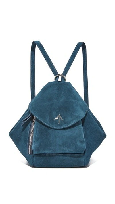 Manu Atelier Mini Fernweh Convertible Backpack In Pavone