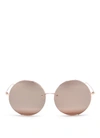 LINDA FARROW Titanium oversized round mirror sunglasses