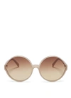 LINDA FARROW 'Eden' oversized acetate round sunglasses