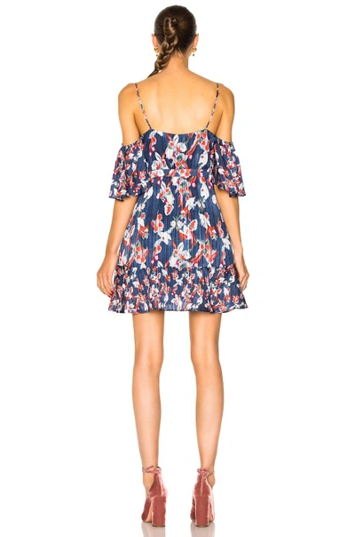 Shop Tanya Taylor Amylia Dress In Blue, Floral. In Navy