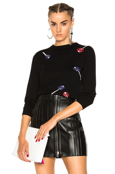 Shop Loewe Lollipops Sweater In Black