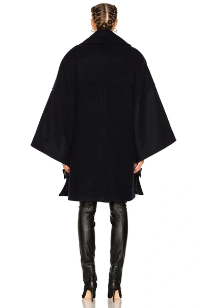 Shop Faith Connexion Marine Cape Jacket In Blue