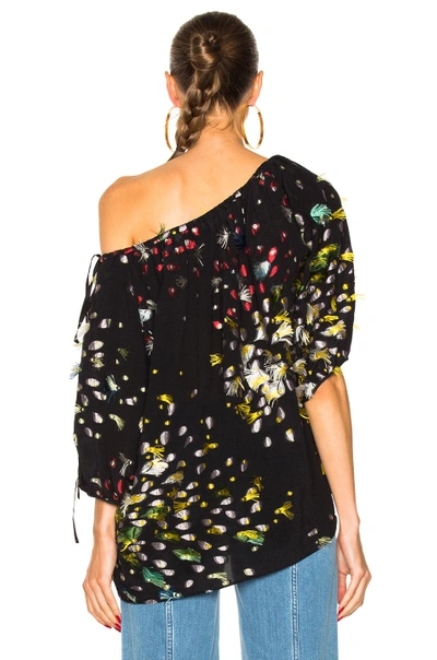 Shop Chloé Chloe Firework Fil Coupe Blouse In Black,abstract
