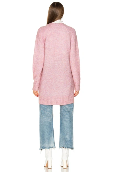 Acne Studios Raya Wool And Mohair-blend Cardigan In Dusty Pink | ModeSens