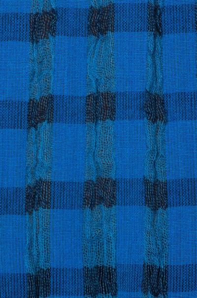 Shop Ulla Johnson Yuri Top In Blue, Checkered & Plaid. In Cobalt