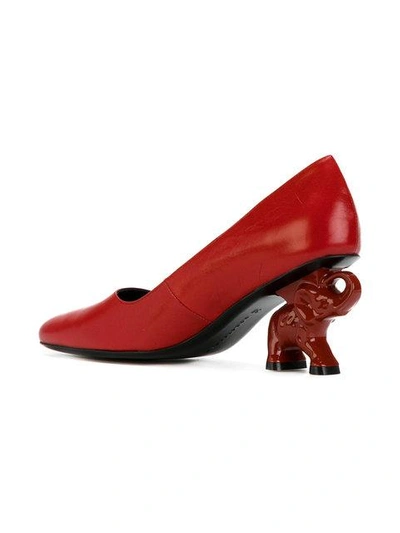Shop Dorateymur Elephant Heel Pumps In Red