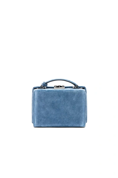 Shop Mark Cross Grace Small Box Bag In Blue