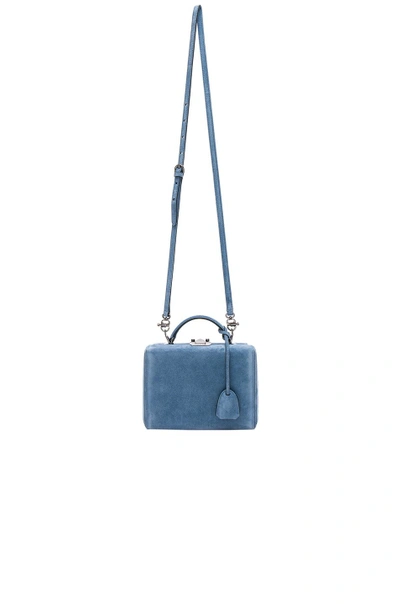 Shop Mark Cross Grace Small Box Bag In Blue