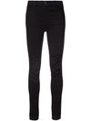 J Brand Distressed Skinny Jeans In Black