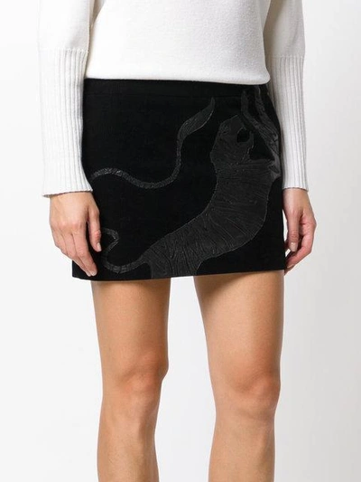 Shop Saint Laurent Tiger Print Skirt