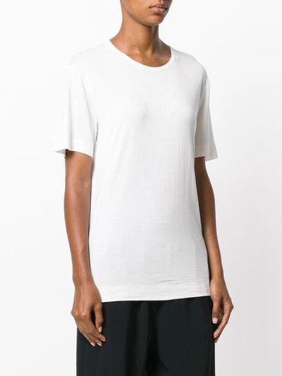 Shop Joseph Crew Neck T-shirt - Neutrals In Nude & Neutrals