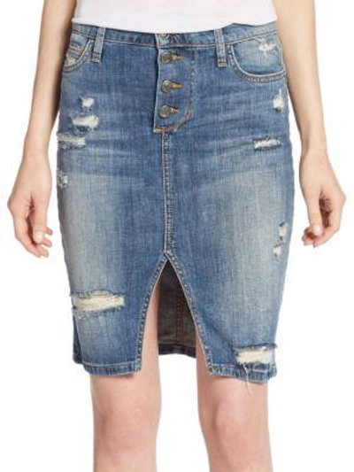 Joe's Jeans Jesenia Distressed Denim Skirt