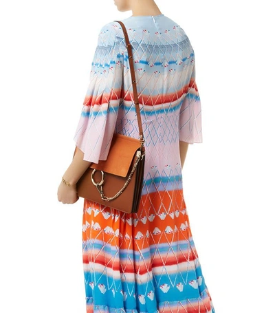 Shop Chloé Medium Faye Shoulder Bag In Majolica Blue