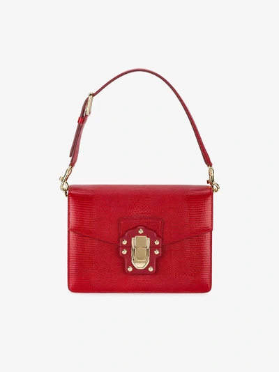 Shop Dolce & Gabbana Lucia Shoulder Bag In Red