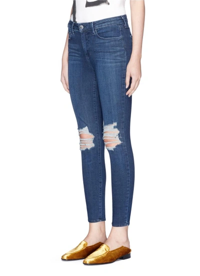 Shop L Agence 'margot' Ripped Knee Cropped Jeans