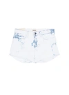 L AGENCE 'Zoe' bleach splatter distressed denim shorts