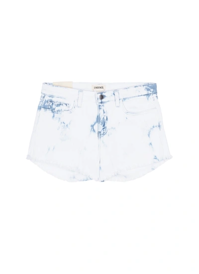 L Agence 'zoe' Bleach Splatter Distressed Denim Shorts