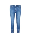 L AGENCE 'Angelique' studded cuff cropped jeans