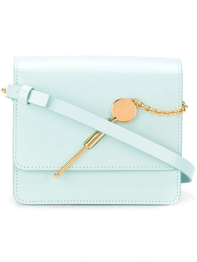 Sophie Hulme 'cocktail Stirrer' Small Saddle Leather Bag In Turquoise