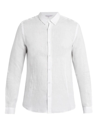 Orlebar Brown Morton Long-sleeve Linen Shirt, White