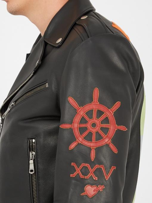 gucci blind for love leather jacket