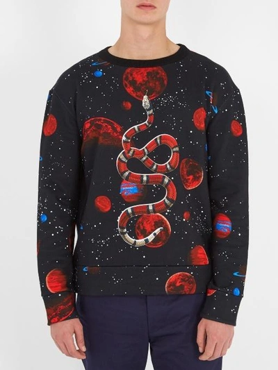 Gucci Space Snake-print Cotton-jersey Sweatshirt In | ModeSens