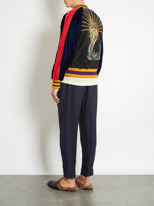 gucci velvet bomber jacket