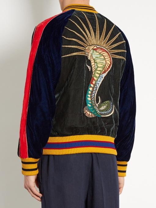 gucci velvet bomber jacket