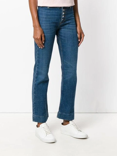 Shop Alexa Chung Flare Button Jeans In Blue