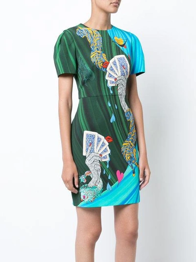 Mary Katrantzou Card Print T-shirt Dress | ModeSens