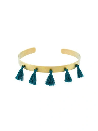 Shop Ileana Makri Tassel Choker In Yellow